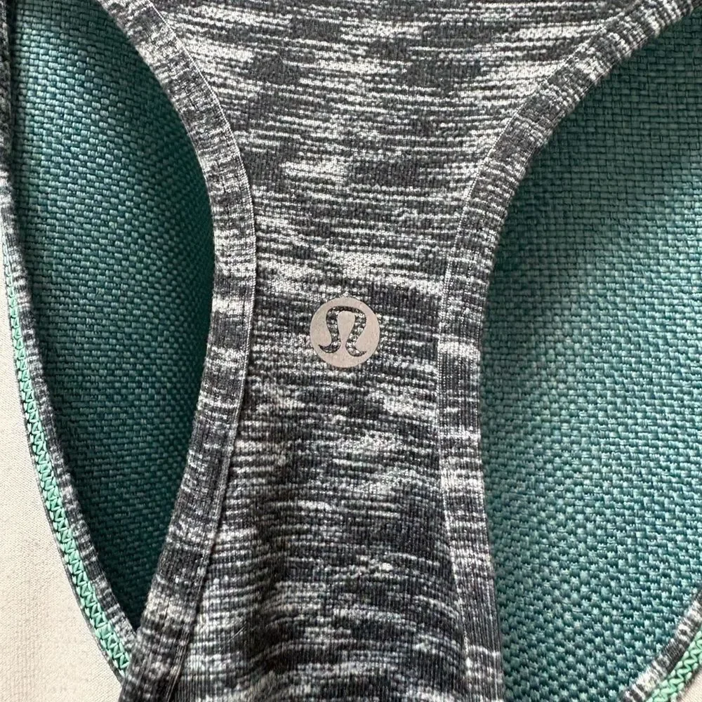 Lululemon Cool Racerback Tank Heathered Deep Coal Size 6